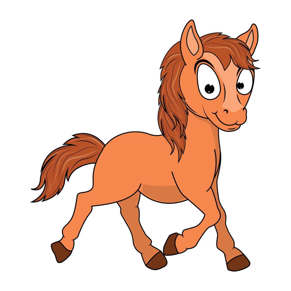 Cute Pony Animal Cartoon vector