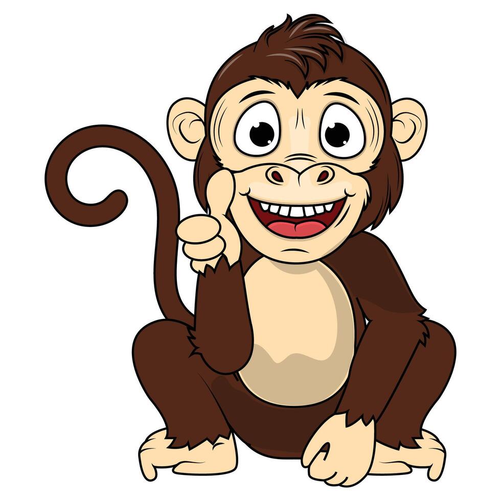Monkey Animal Cartoon vector