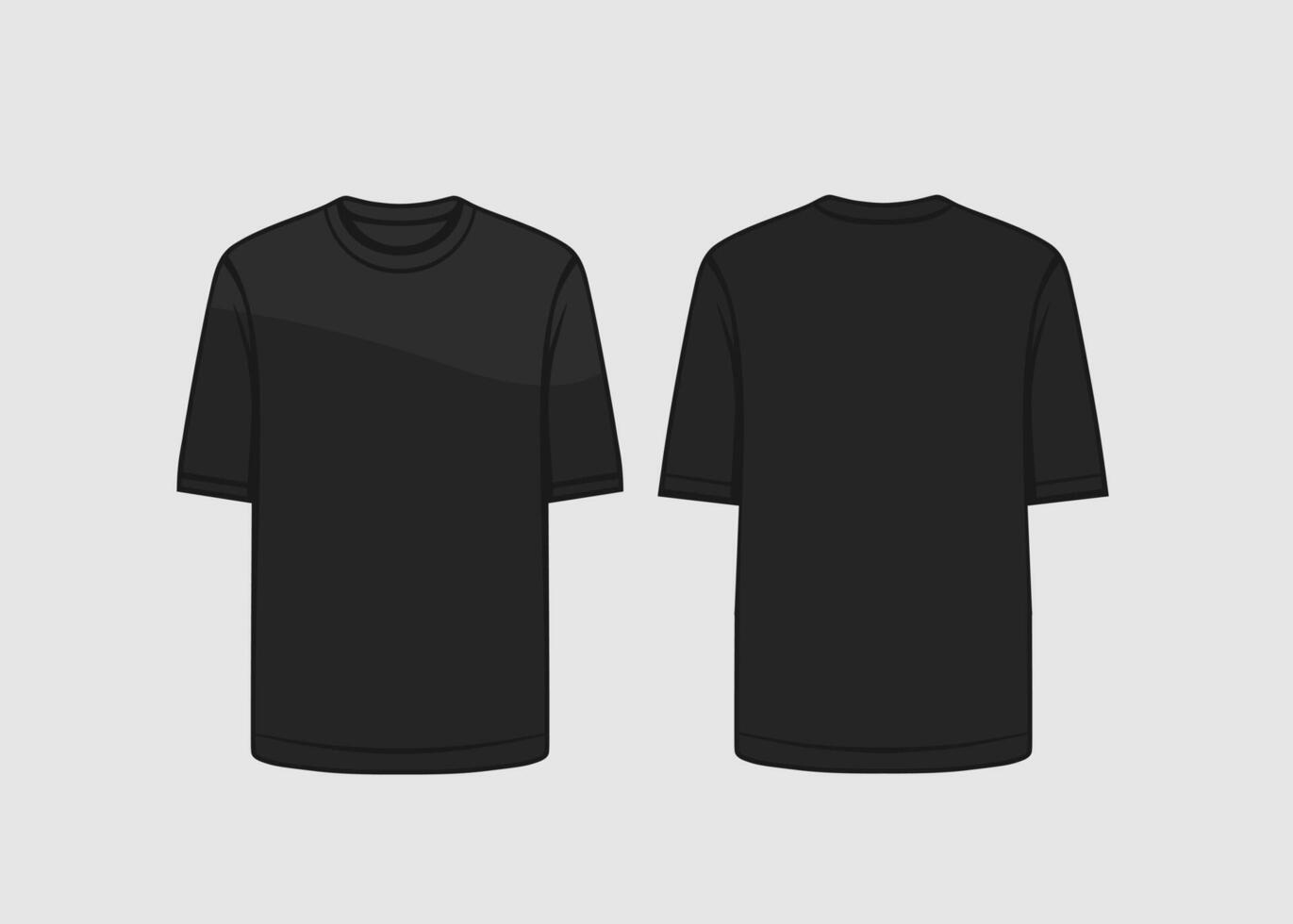 FRONT AND BACK STANDARD T SHIRT TEMPLATE vector