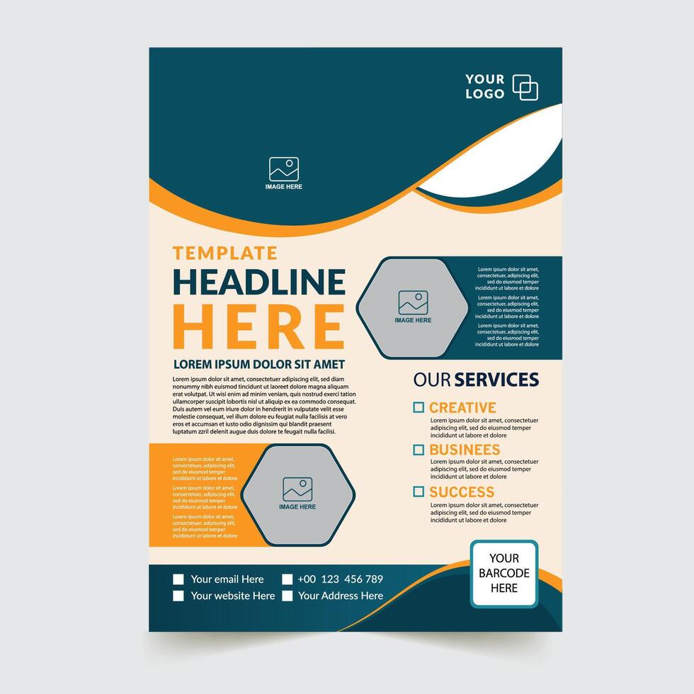 Business concept flyer template vector