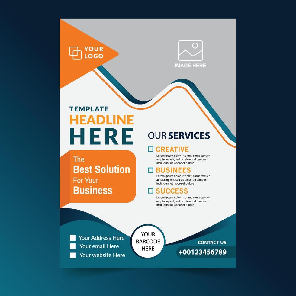Corporate brochure template vector