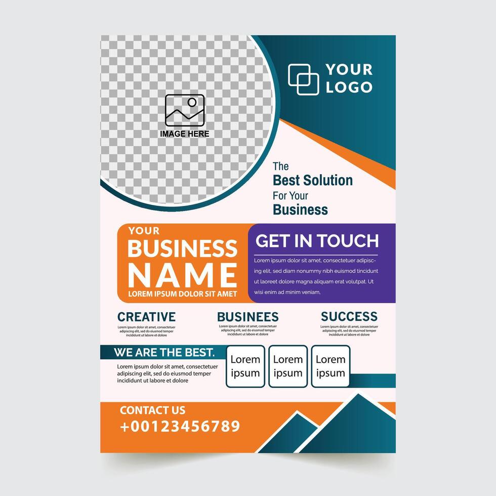 Modern digital marketing flyer template vector