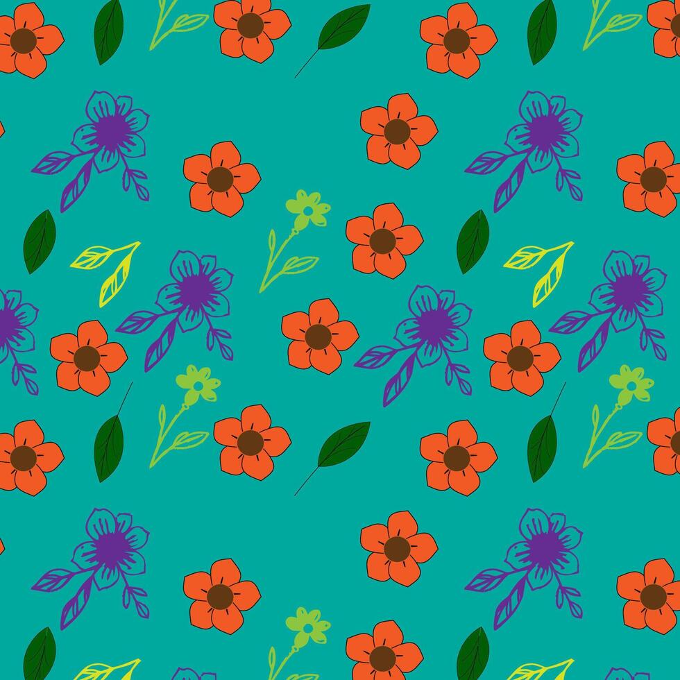 Floral seamless pattern design background vector
