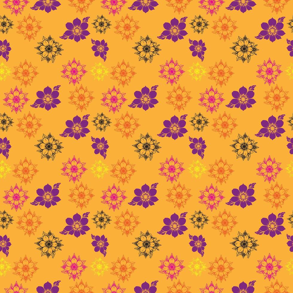 A seamless pattern design that features a perfectly repeatable motif, ideal for textiles, wallpapers, and digital backgrounds. vector