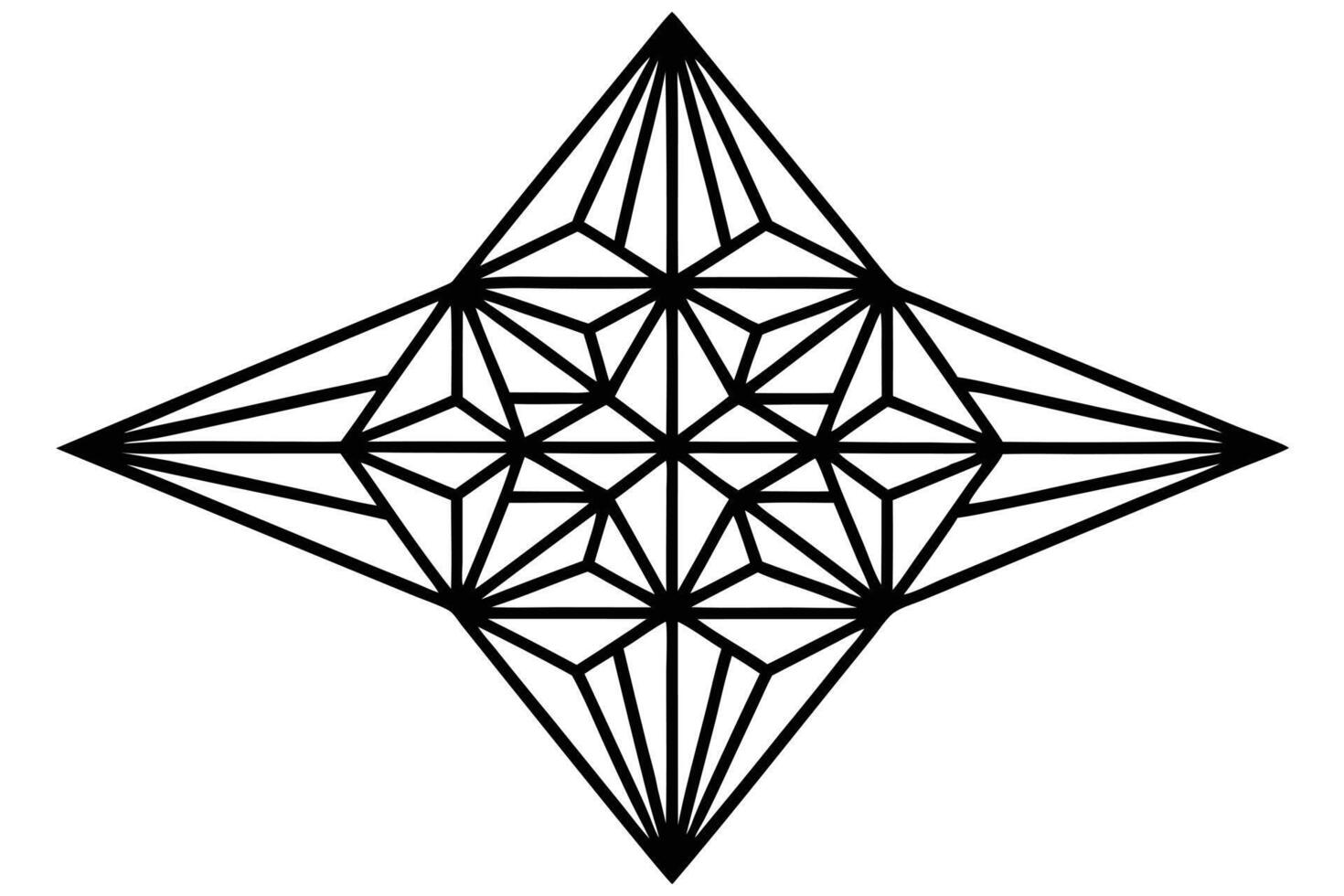 Geometric Design, Black and White, Abstract Shape vector