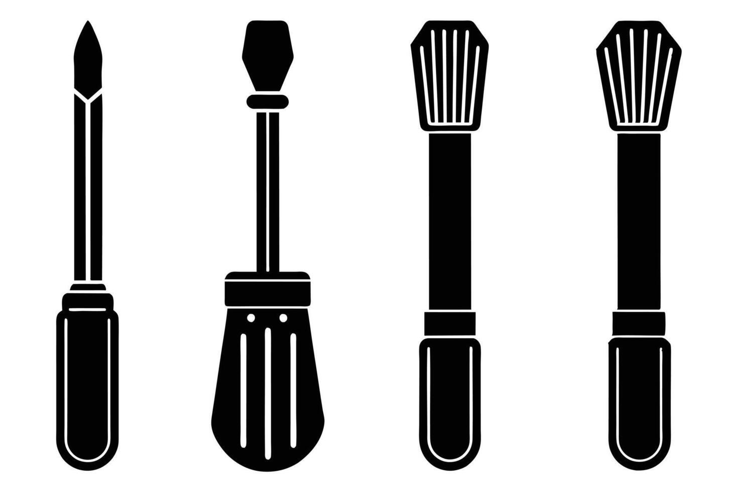 Illustration of Various Tools with Handles vector