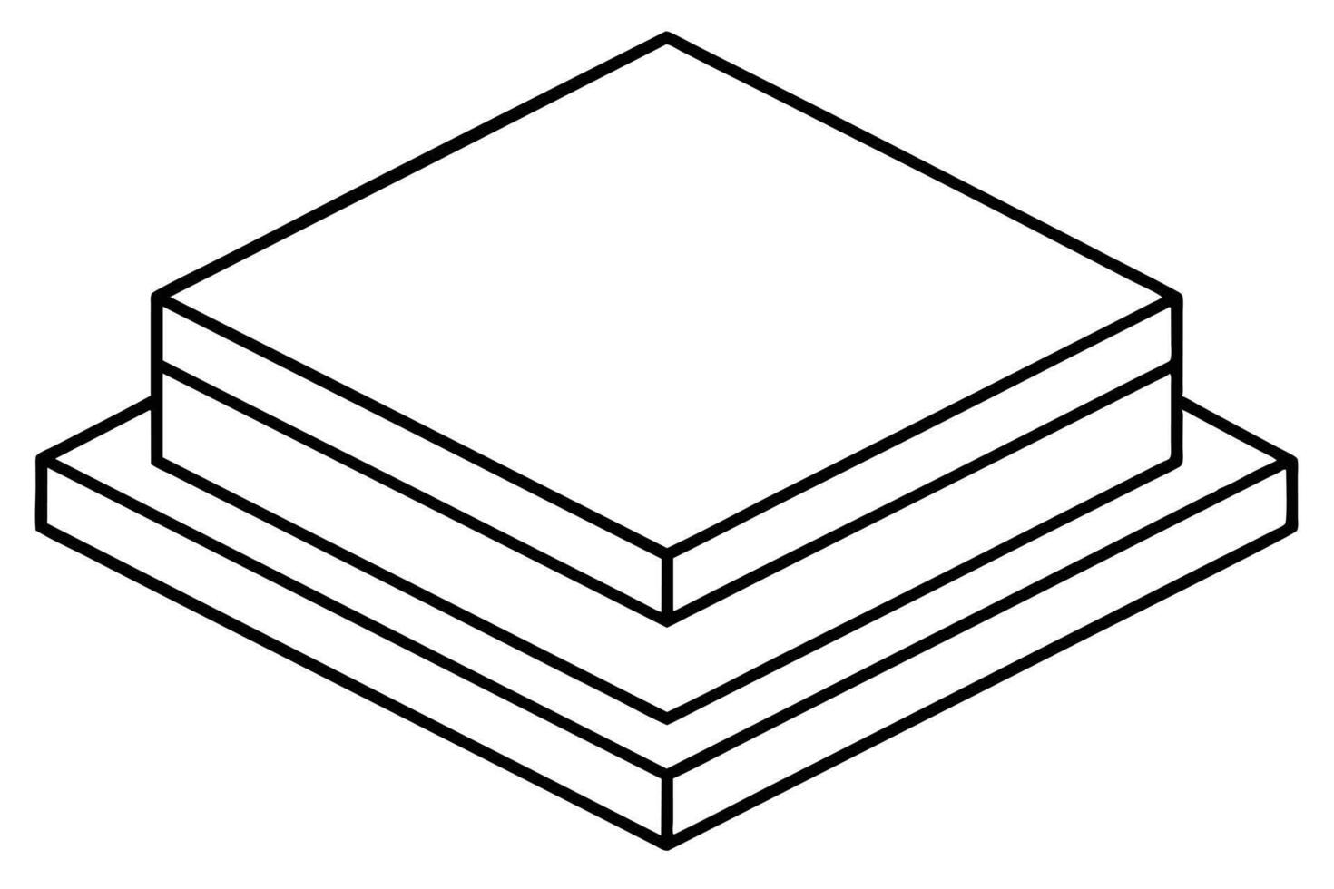 Three-tiered platform graphic design element vector