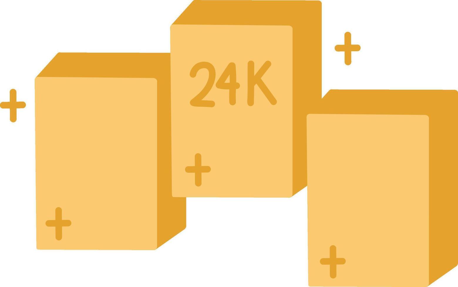 Gold Bar with 24K marking representing wealth and luxury vector