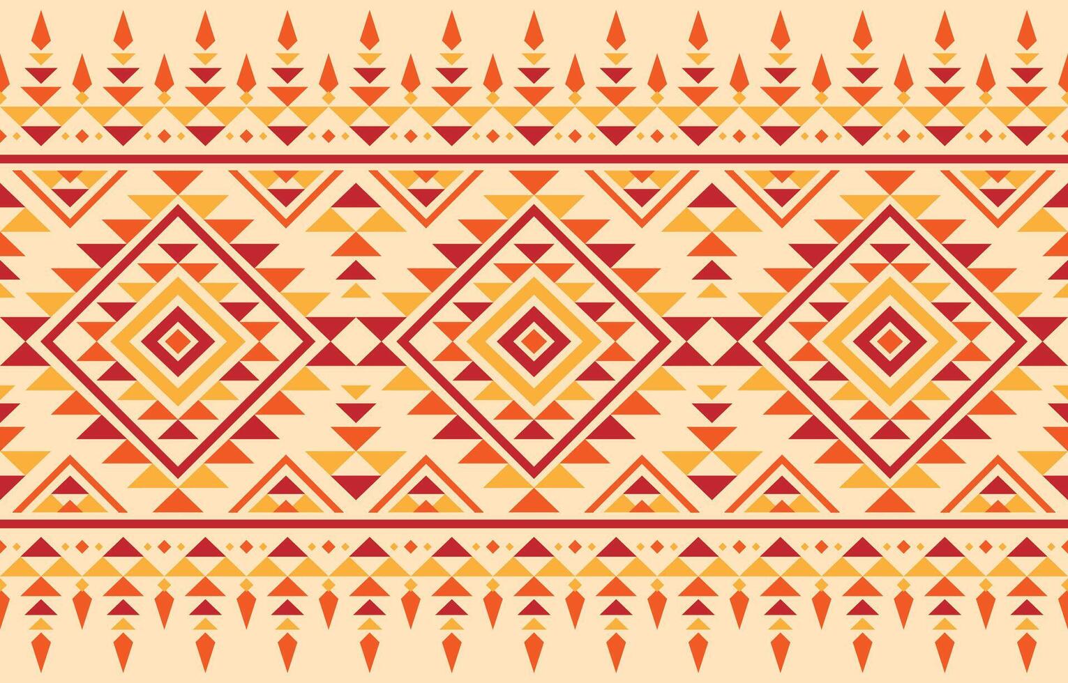 Native ethnic american pattern. Embroidery fabric abstract background concept. Design for red, yellow, orange. vector