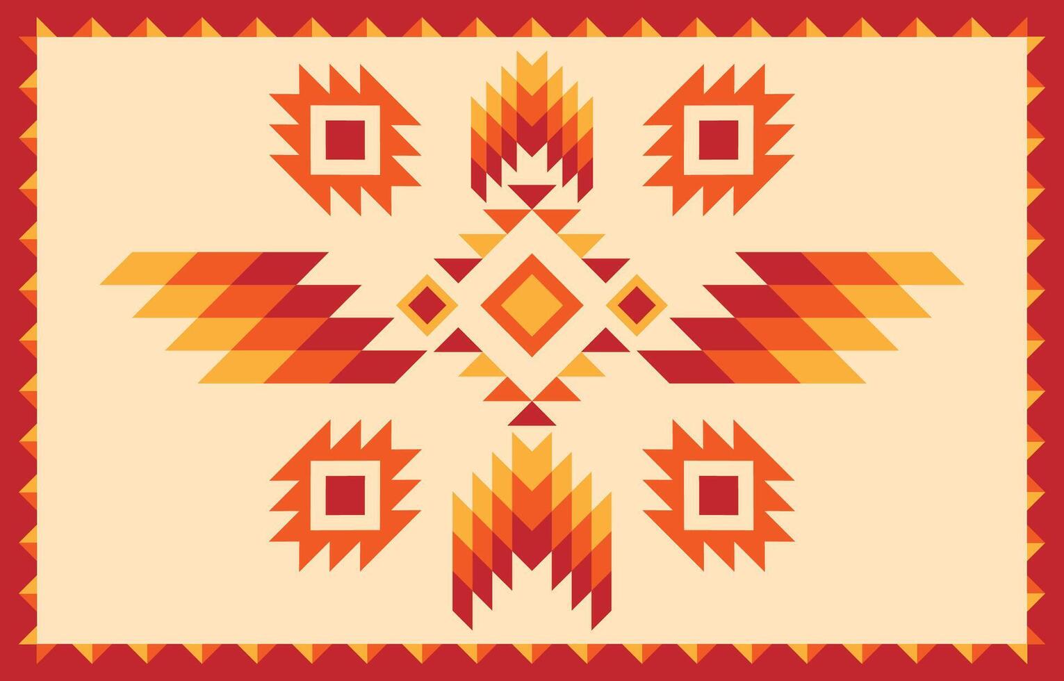 American native pattern. Ethnic, fabric abstract embroidery and indigenous concept. vector