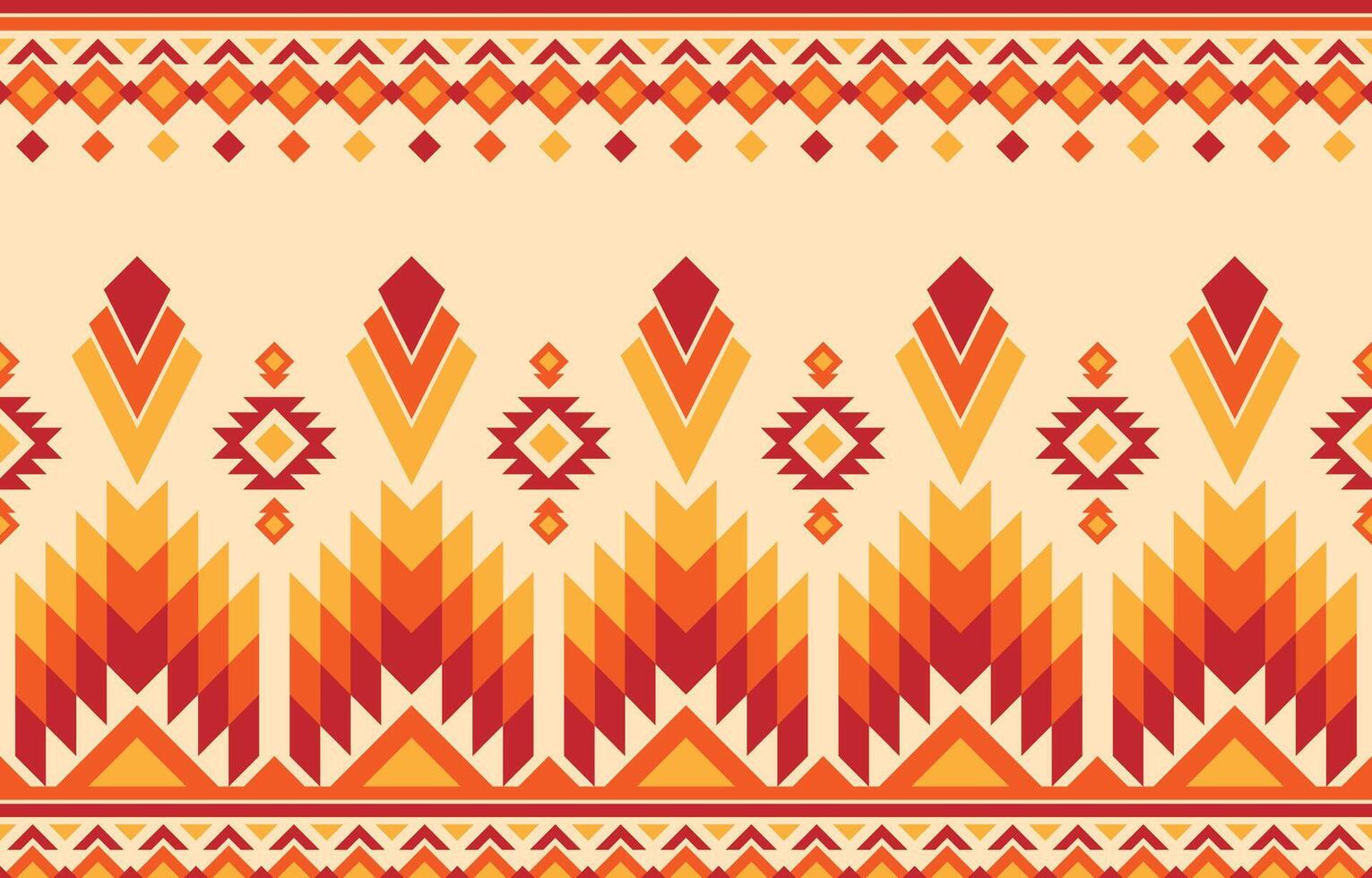 Native american pattern. Design for Embroidery, Indigenous, ethnic, fabric, abstract, red, yellow, orange. vector