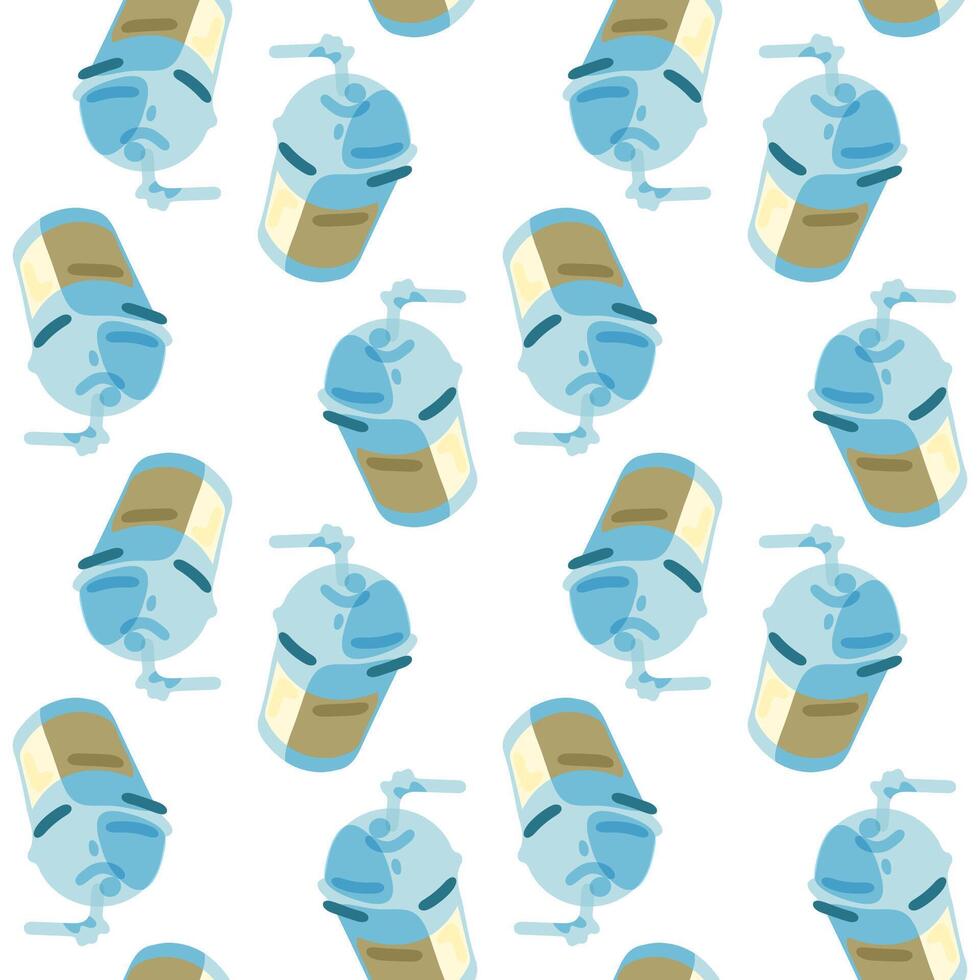 Summer Drink Dispenser Pattern vector