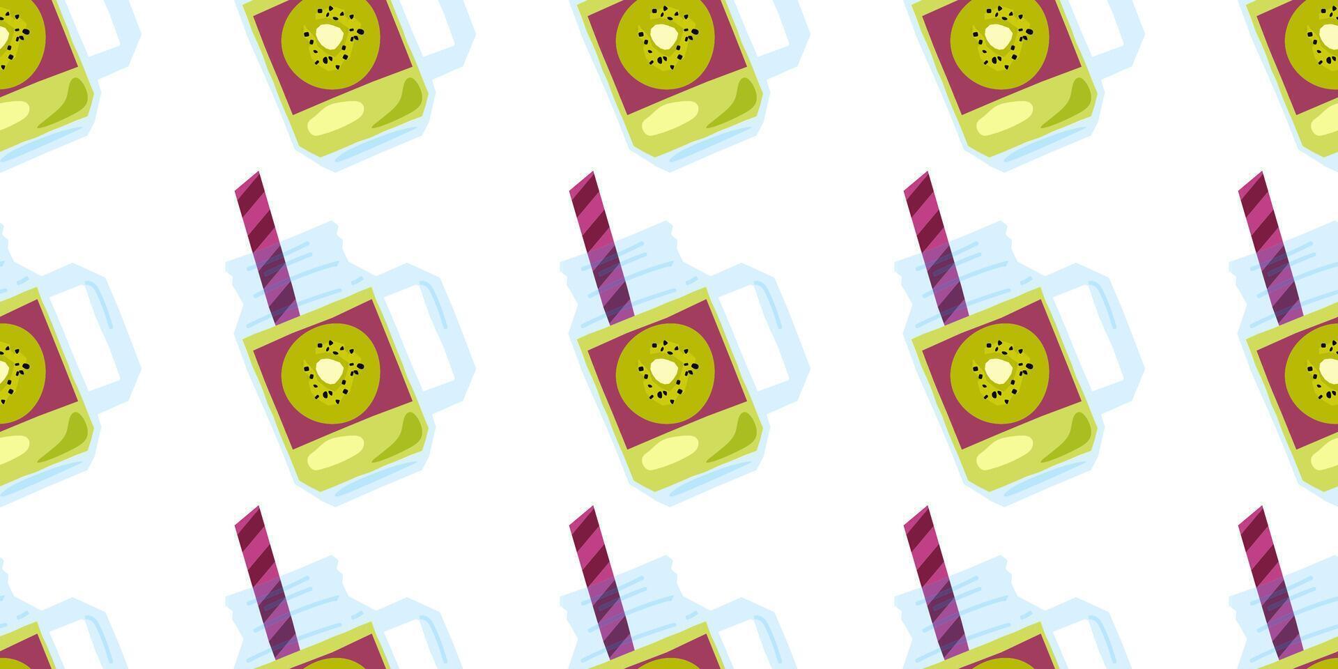 Tropical Drink Jar Pattern vector
