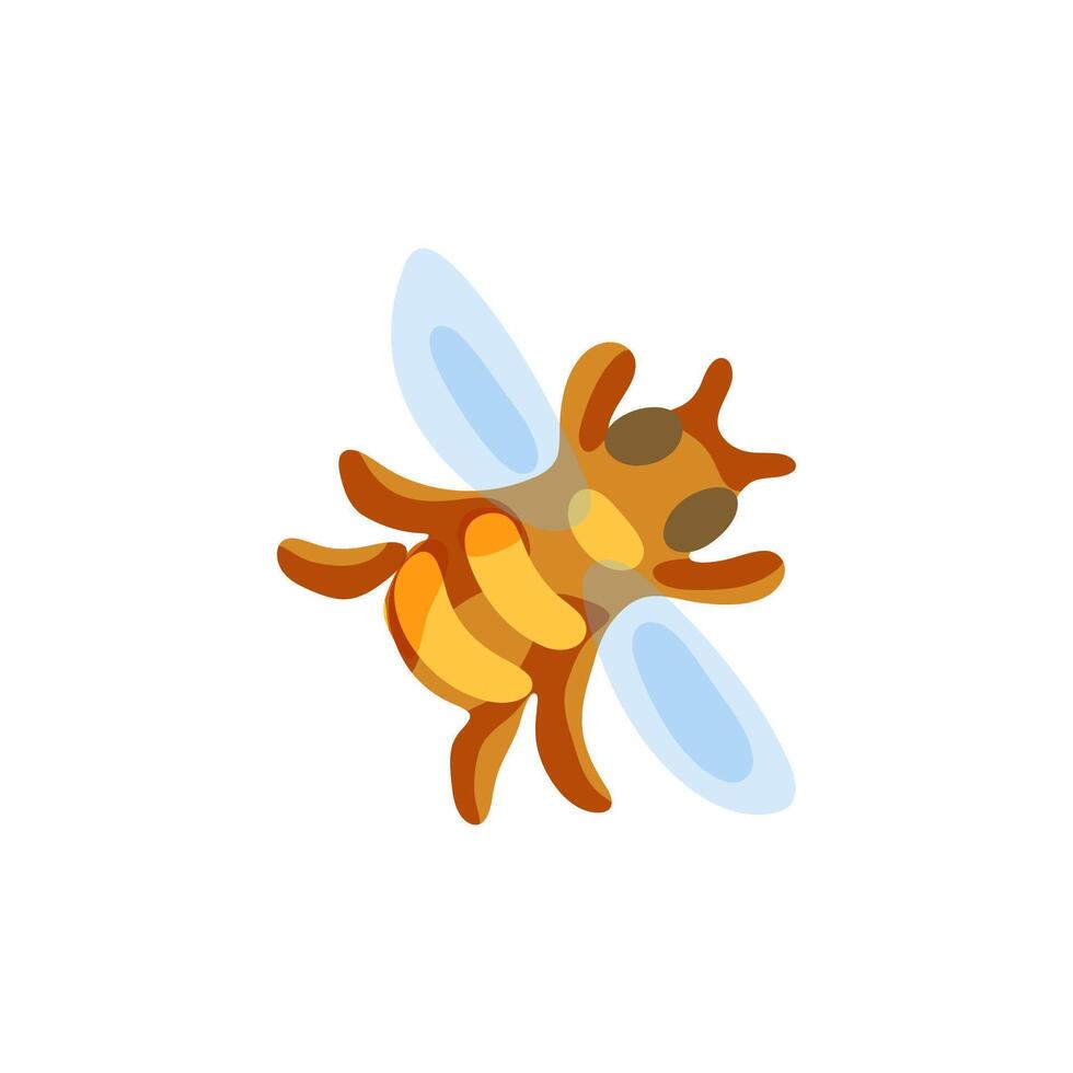 Cartoon Flying Bee Illustration vector