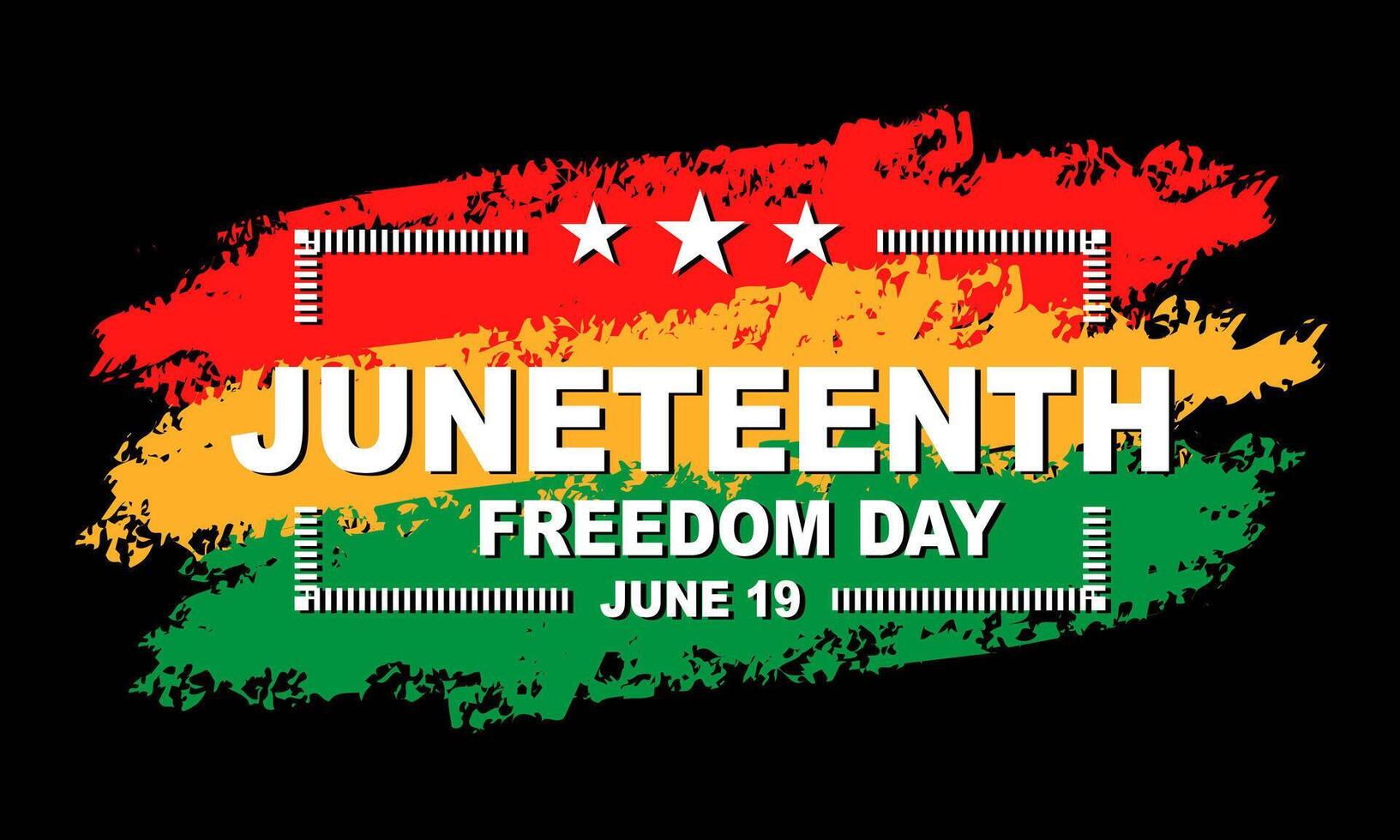 Juneteenth freedom day banner design vector