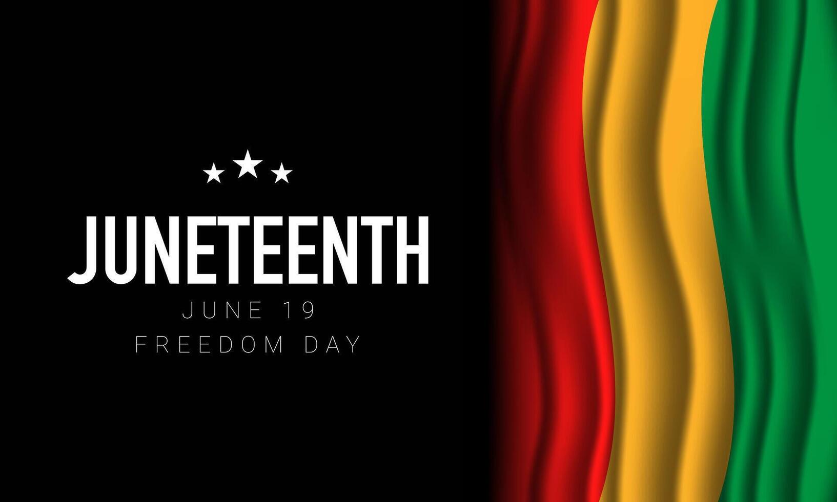 Juneteenth freedom day card design. vector