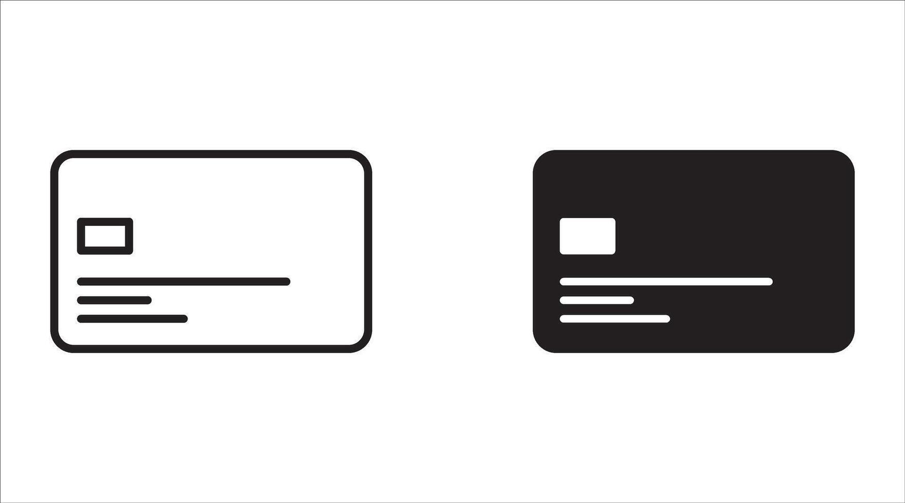 Credit Card Icon set. For your website, logo, app, UI design. Illustration, isolated on white background. vector