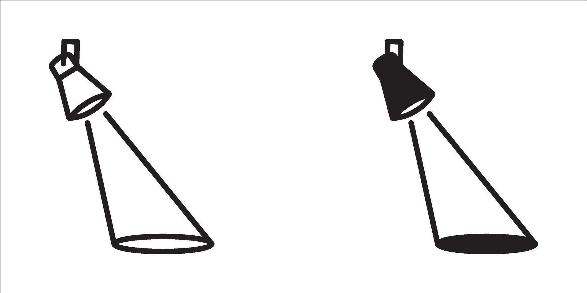 spotlights icon set. Searchlight icon. illustration for mobile concept and web design on white background vector