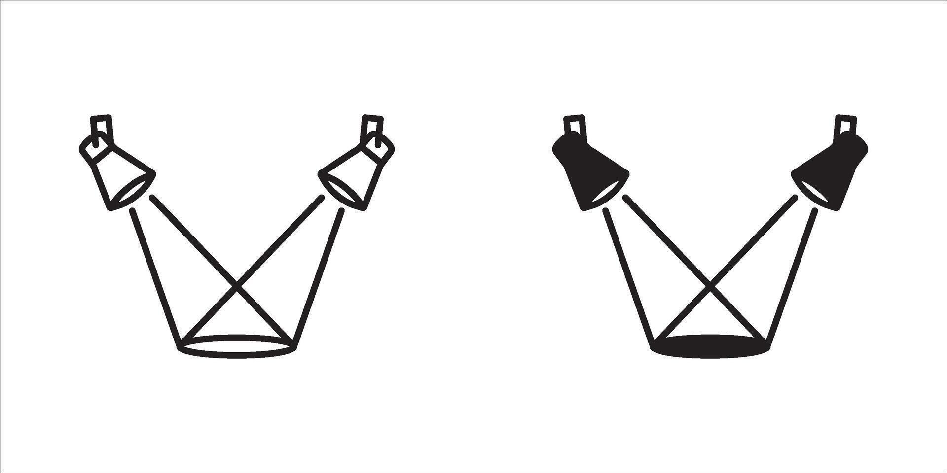 an icon set, about the spotlight with a simple concept vector