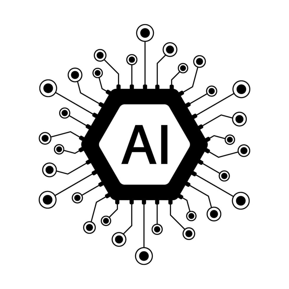cpu icon computer digital vector