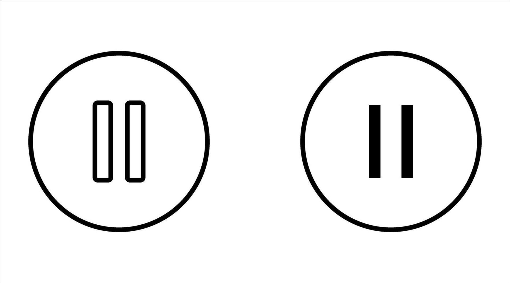 Pause icon set, illustration. Flat design style. pause icon illustration isolated on white background, pause icon Eps10. pause icons graphic design symbols. vector