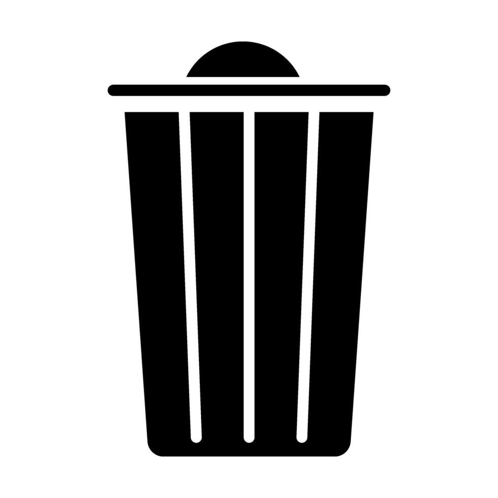 black trash can icon , eps 10. vector