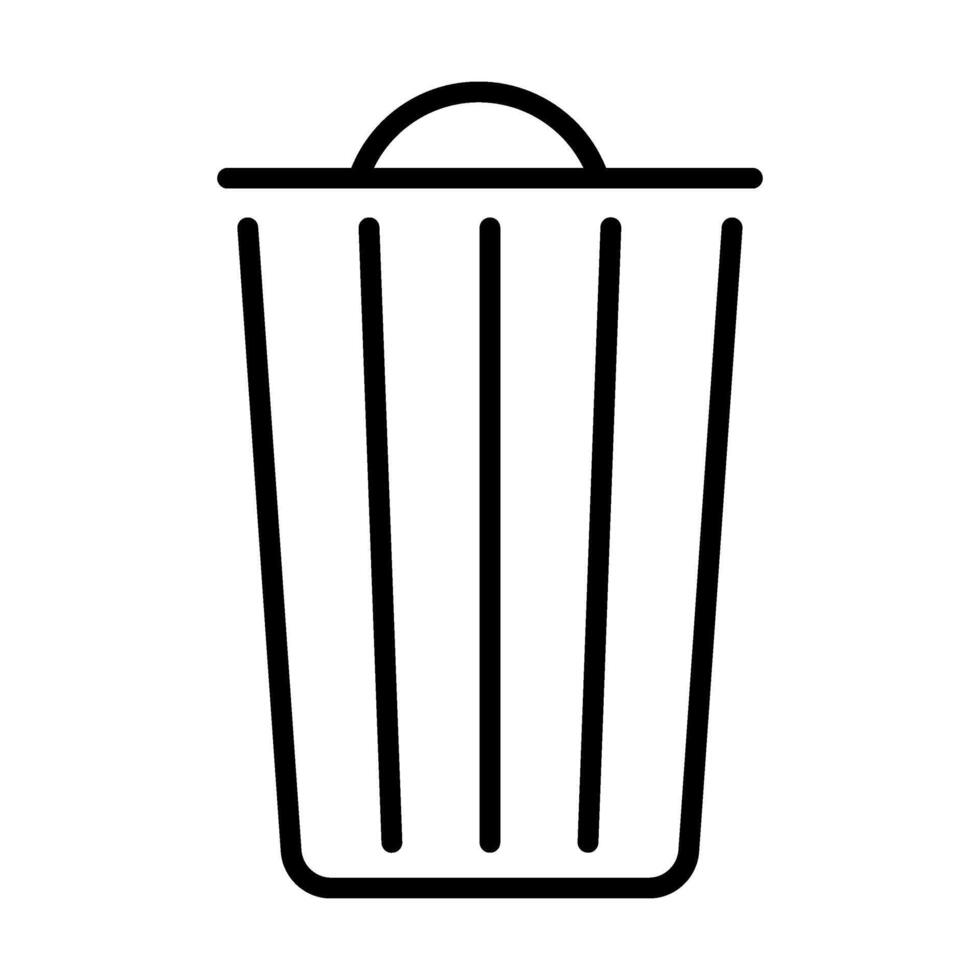 trash can icon line eps 10. vector
