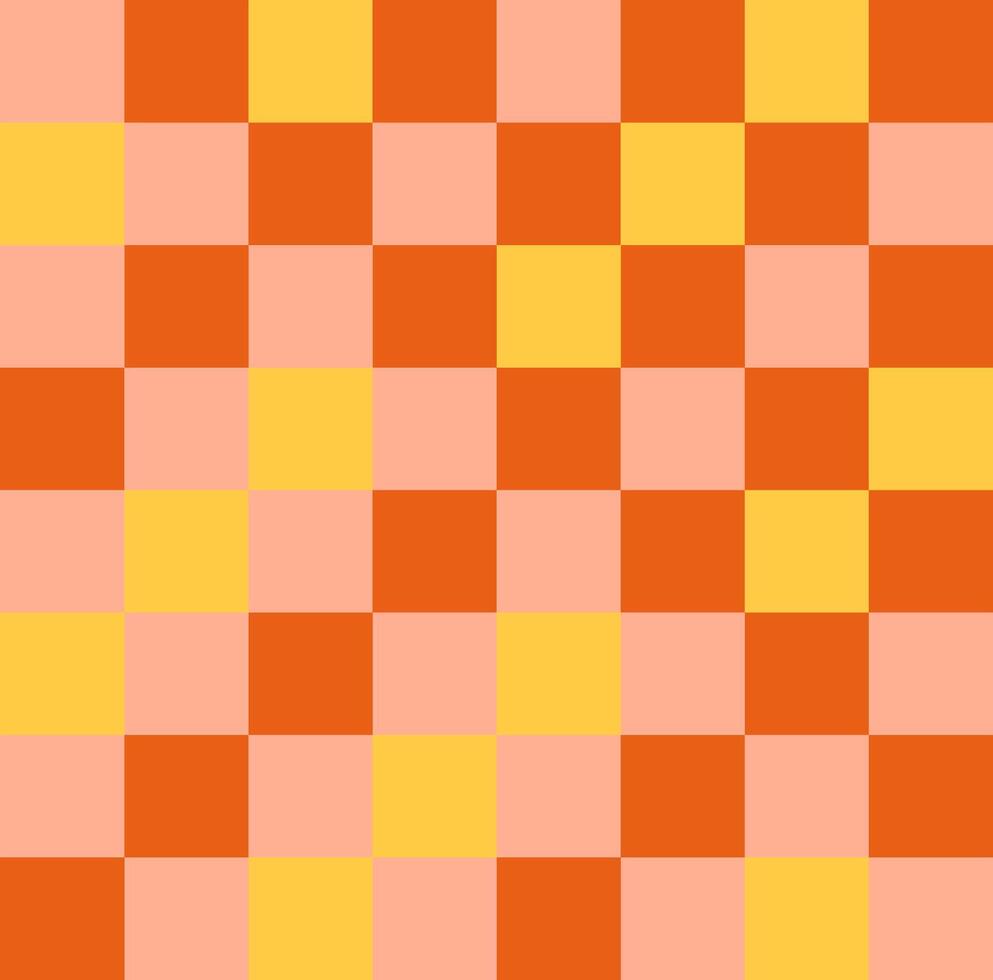 Vibrant Checkerboard Pattern with Warm Tones Creates a Cozy, Geometric Visual vector