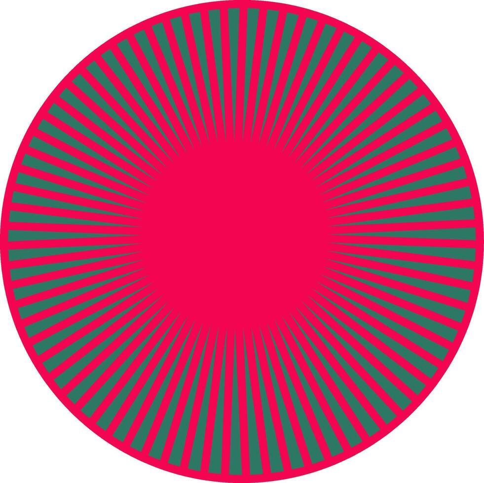 Abstract Pink and Green Striped Circular Design for Backgrounds and Graphics vector