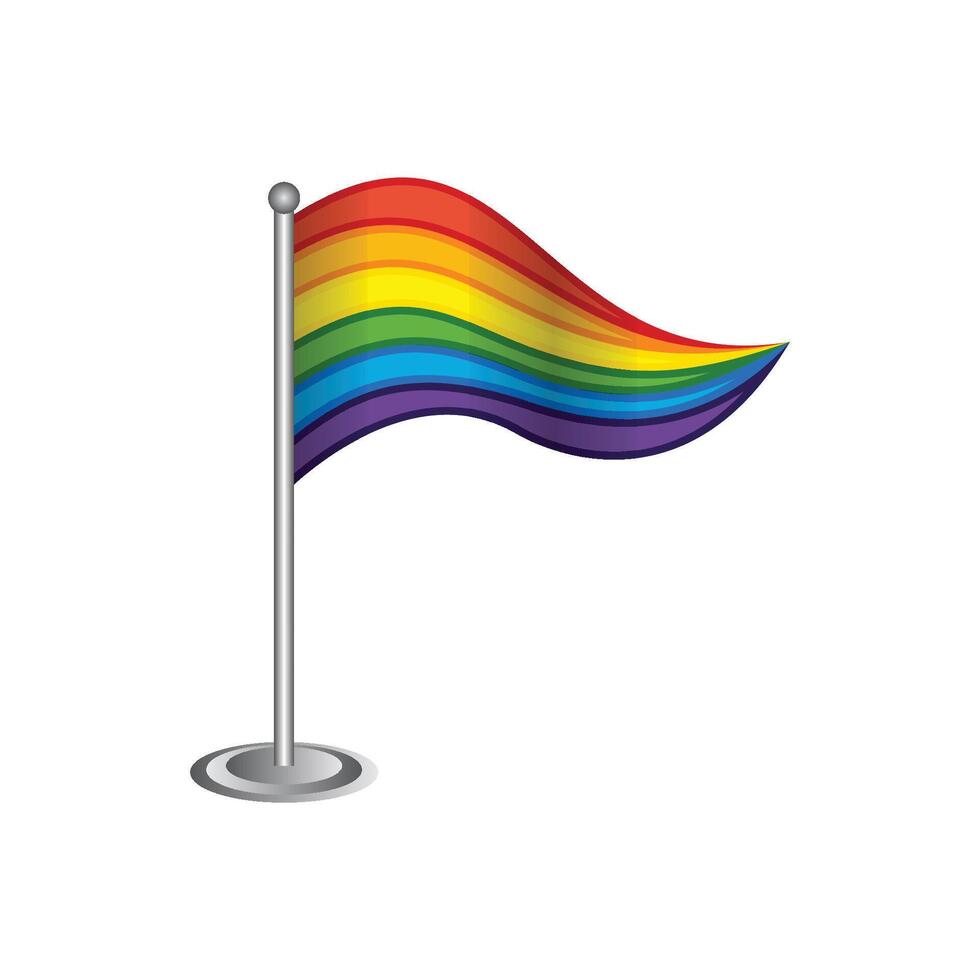 Rainbow Pride Flag, Symbol of Diversity and Equality vector