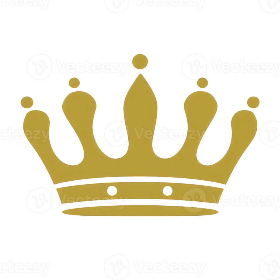 Modern Minimalist Gold Crown png