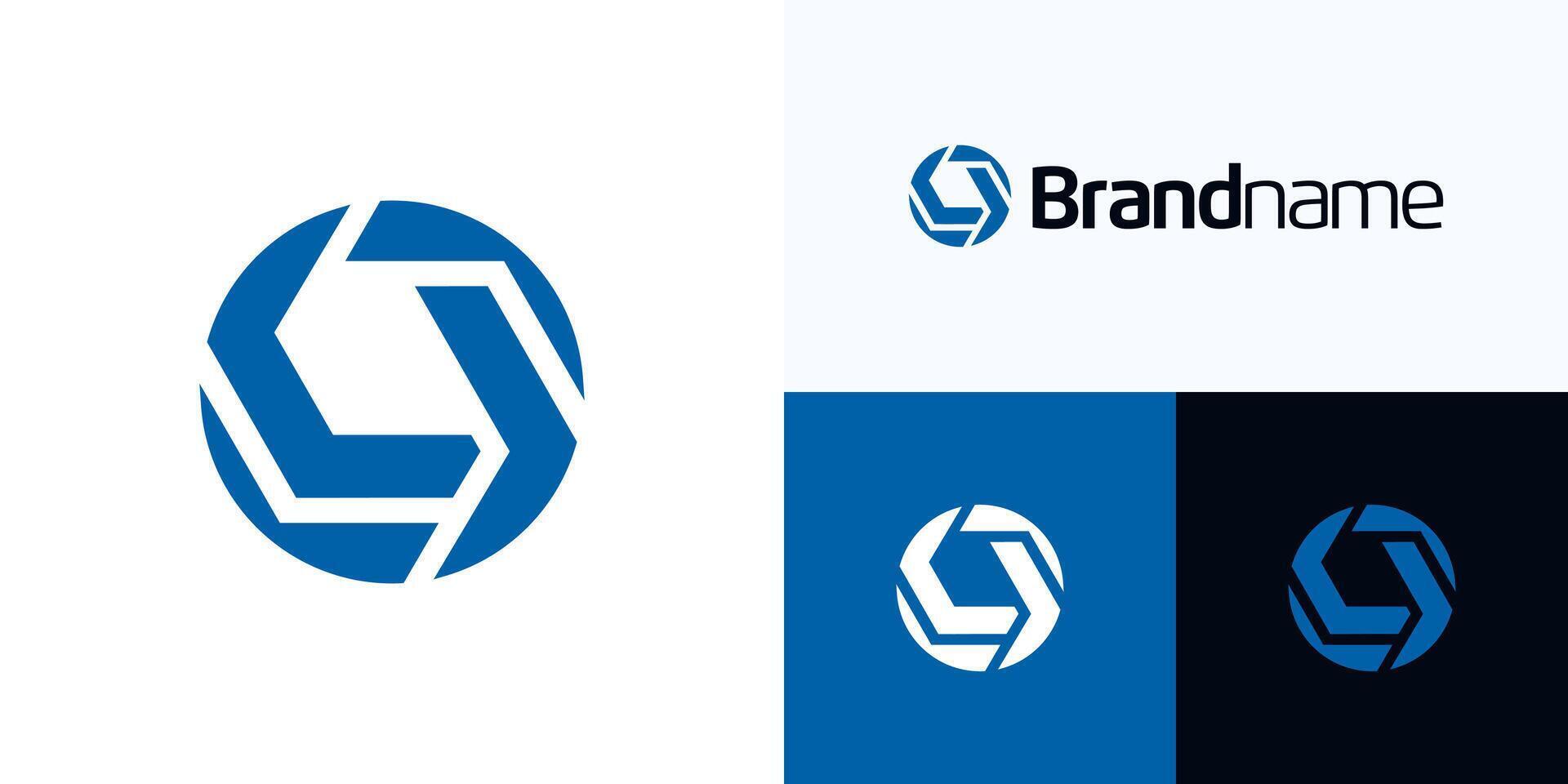 Global Circular abstract with interlock unity style, Logo icon design illustration, Creative Symbol initial letter C alphabet with circle union concept for brand identity and business company vector