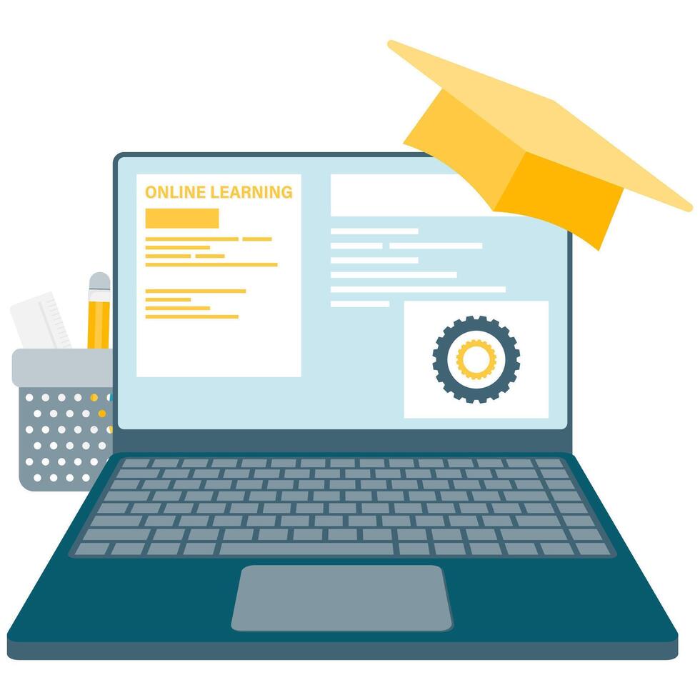 online learning via laptop vector