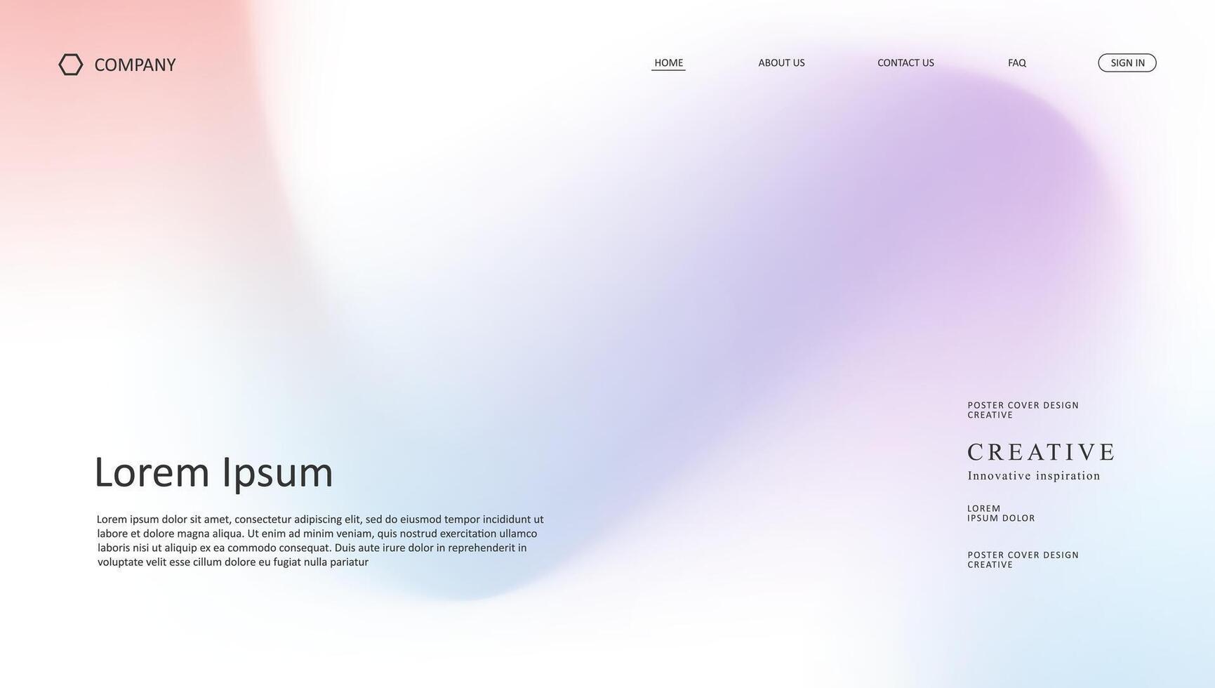 trendy landing page design vector