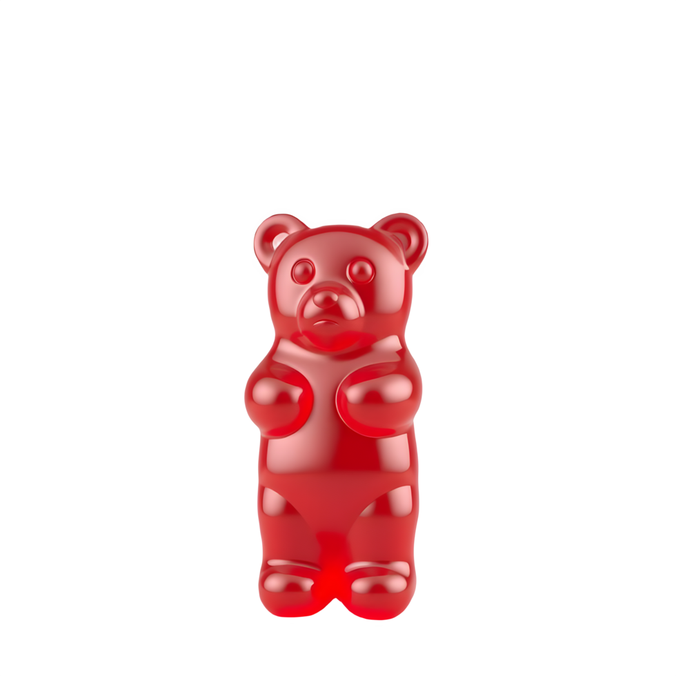 Red Gummy Bear Isolated png