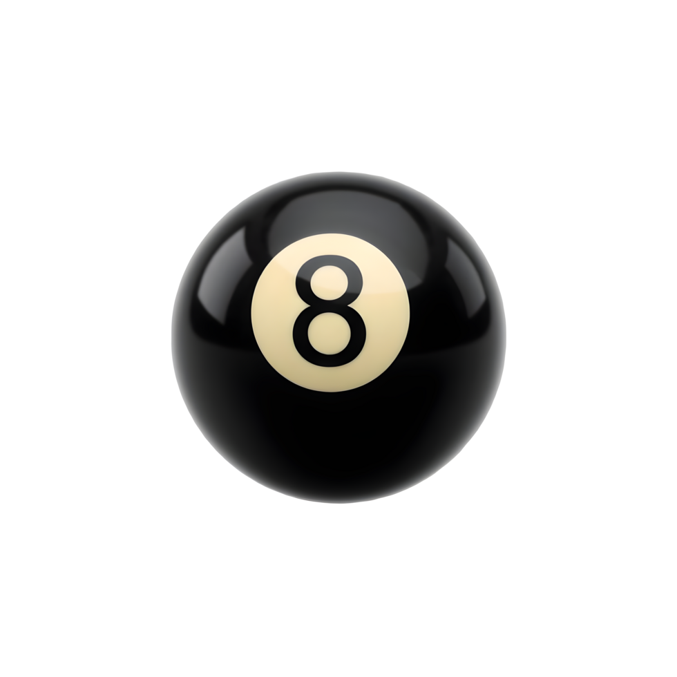 Billiard Ball Number Eight png