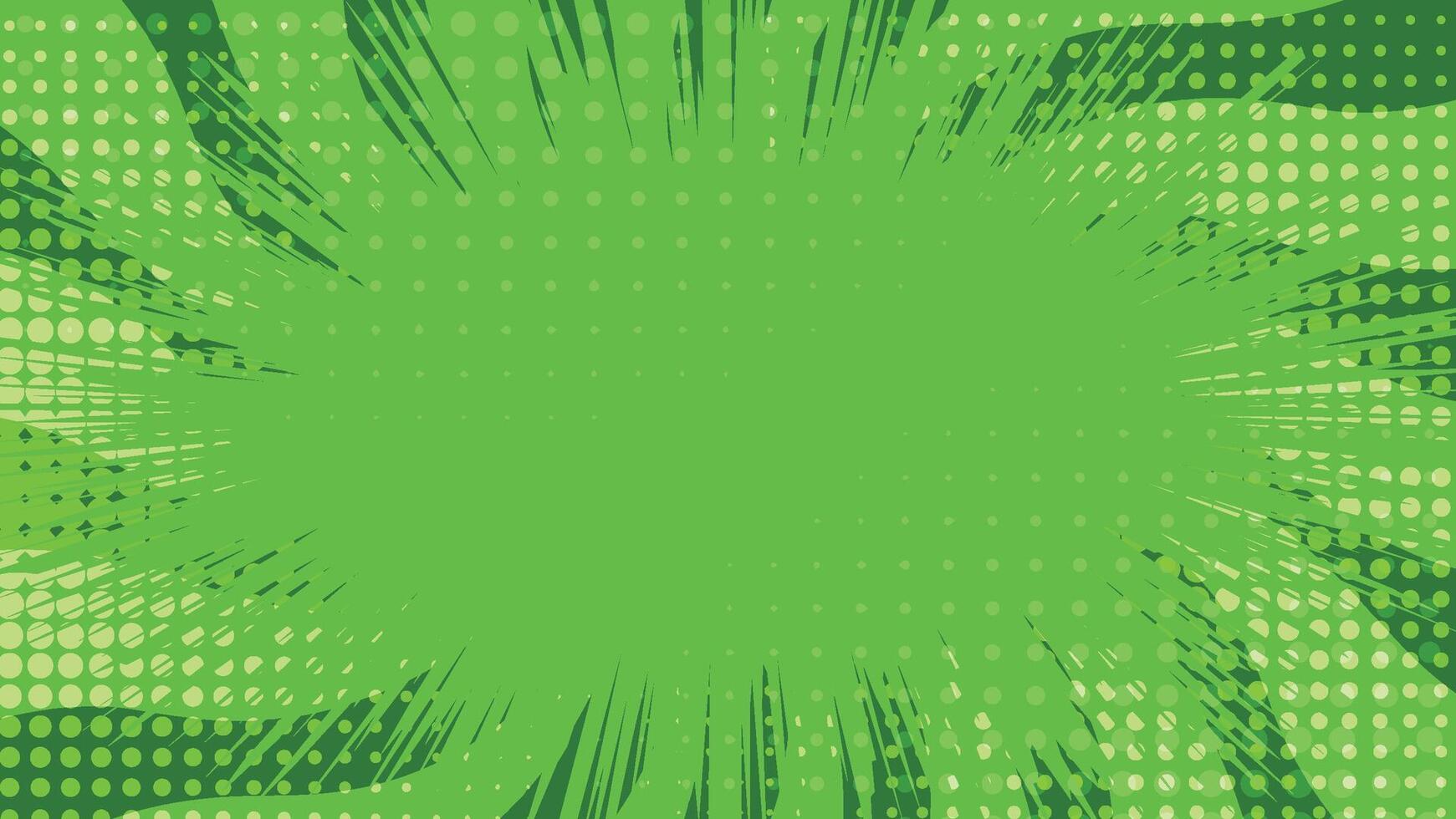 abstract green background with sunburst and graphic dots vector