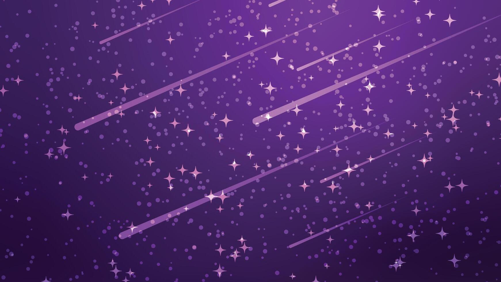 starry night sky background with shooting star. fantasy cartoon scene vector