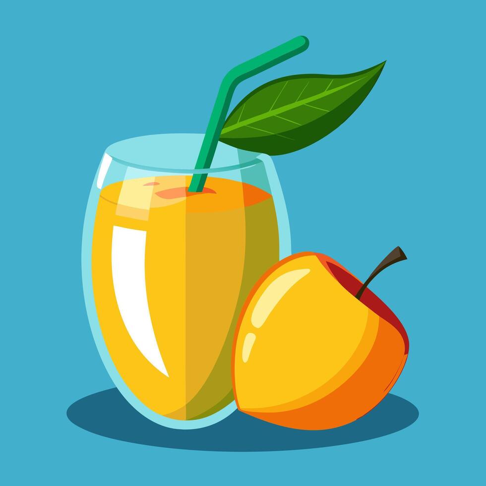 Refreshing Mango Juice. A Tropical Delight vector