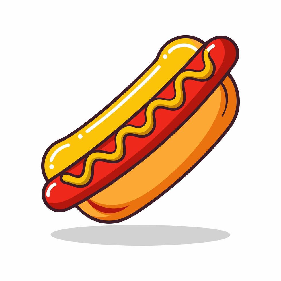 Hot dog illustration vector