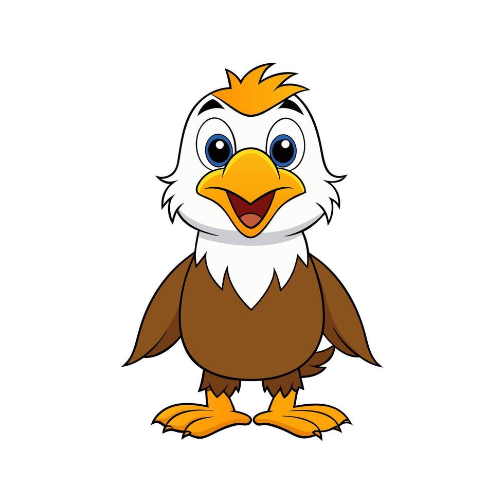 Cartoon bald eagle price 0 usd vector