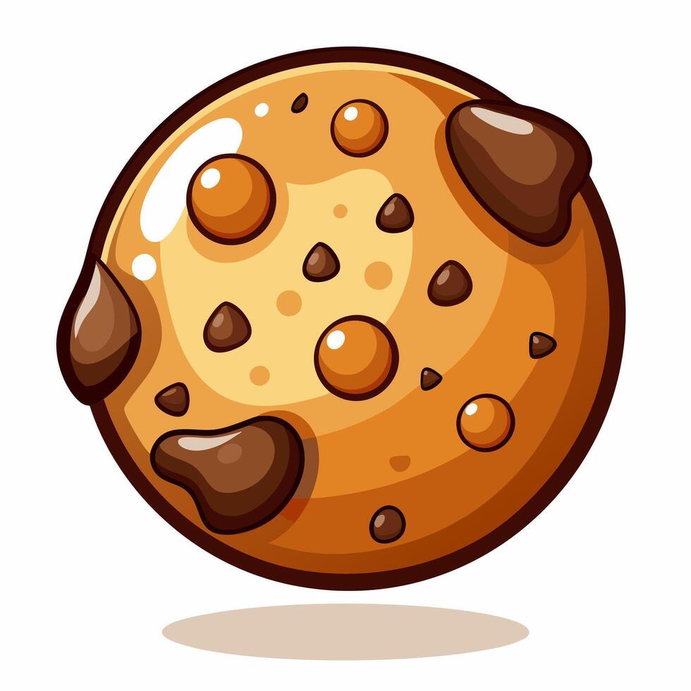 A Mouthwatering Chocolate Chip Cookie with Butterscotch Chips vector