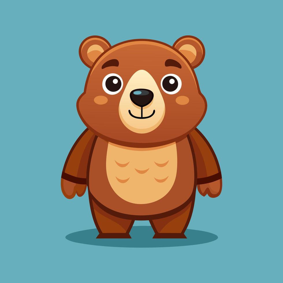 A cartoon bear with a big smile vector