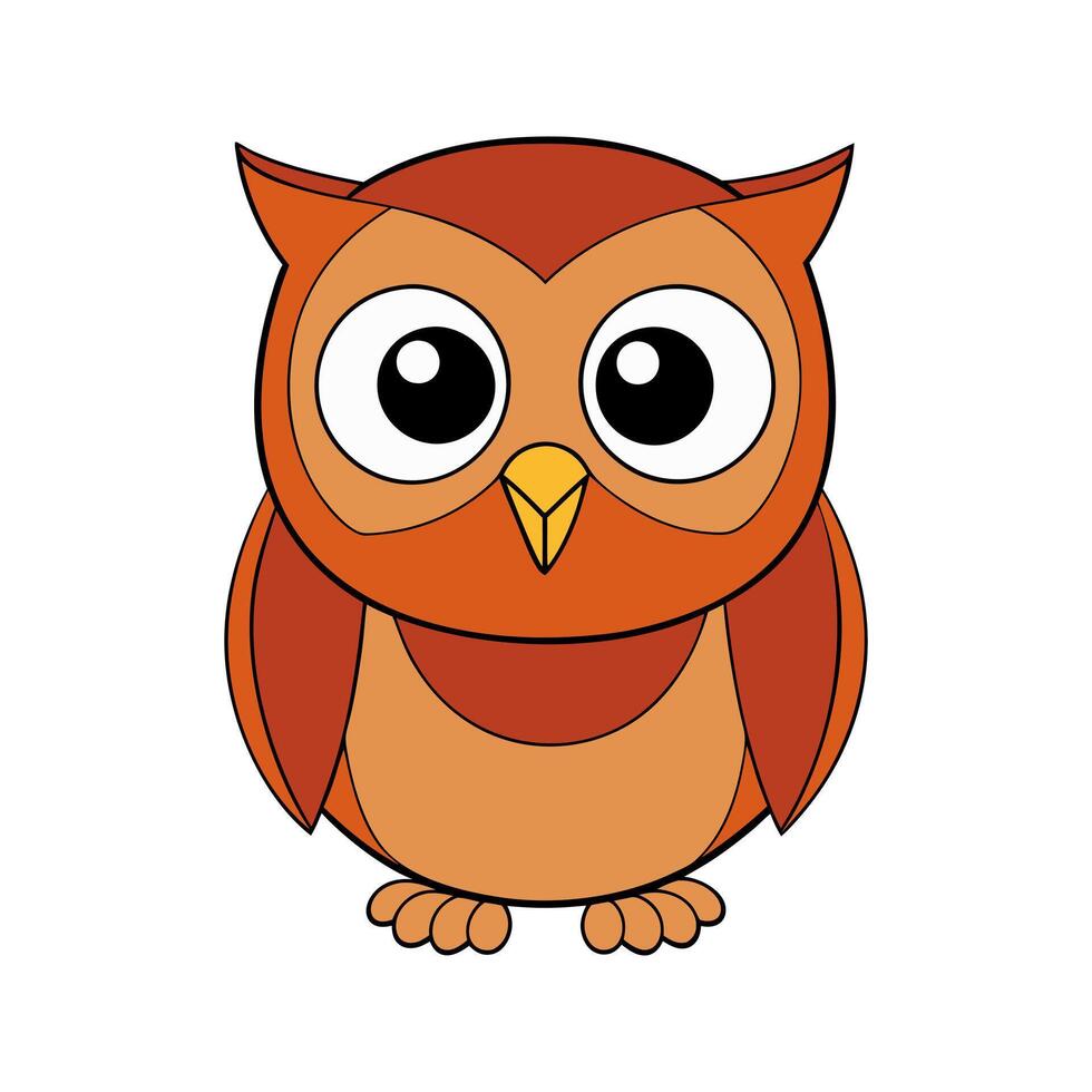 An image of an owl with big eyes vector