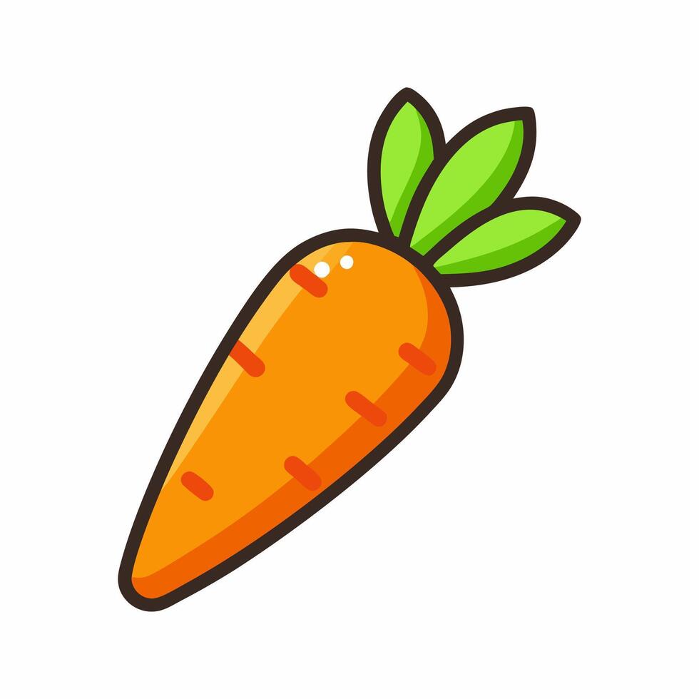 Vibrant Orange Carrot Illustration. A Healthy and Nutritious Vegetable vector