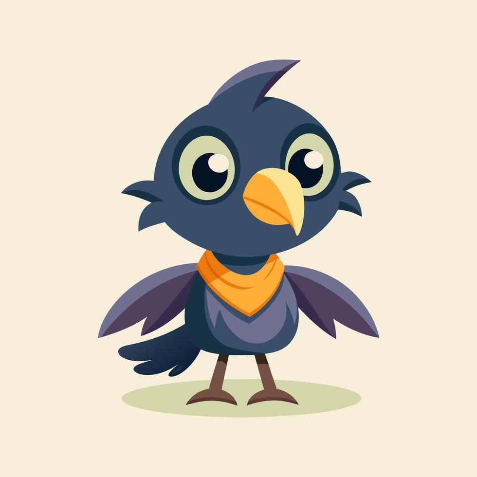 Adorable Cartoon Bird Illustration. A Cute and Funny Graphic vector