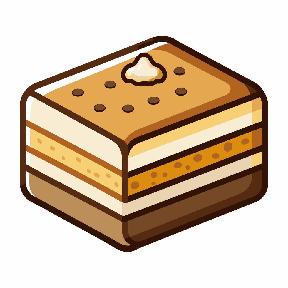 Delicious Layered Cake. A Sweet Treat for Dessert Lovers vector
