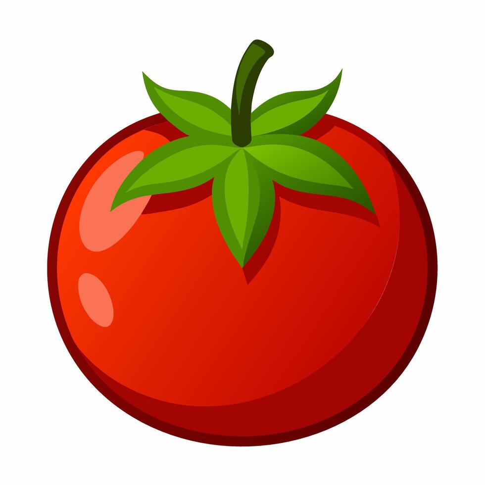 Vibrant Red Tomato. A Close.Up View of a Juicy. Ripe Tomato vector