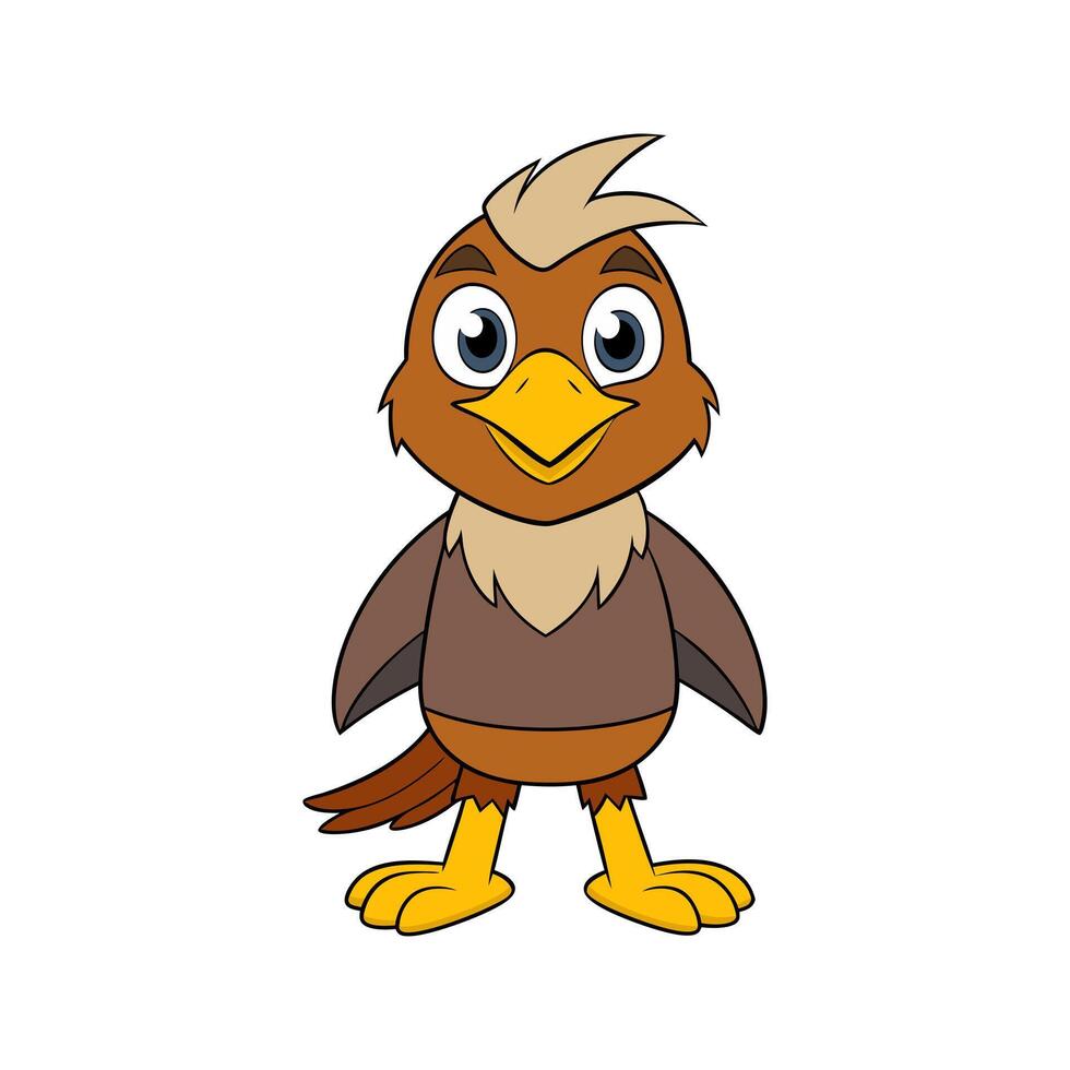 A cartoon bird with a beak and a long neck vector