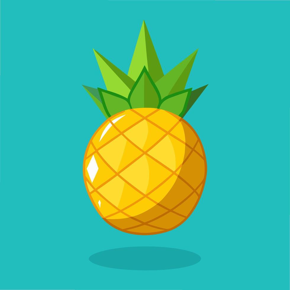 Vibrant Pineapple Illustration. A Tropical Delight vector